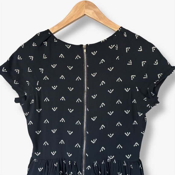 Forever 21 Geometric Print Mini Dress in Black and White Womens Medium Boho - Picture 11 of 15